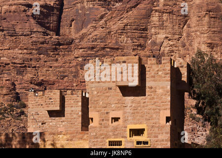 La Jordanie, Wadi Rum, Rum village désert jordanien, siège de patrouille Banque D'Images