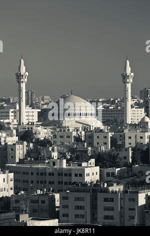 La Jordanie, Amman, le Roi Abdallah Mosquée, matin Banque D'Images