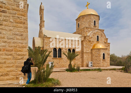 Jordan, Jordan River Valley, Bethany-Beyond The-Jordan--Al-Maghtas, site du baptême de Jésus Christ, Église orthodoxe grecque, extérieur Banque D'Images