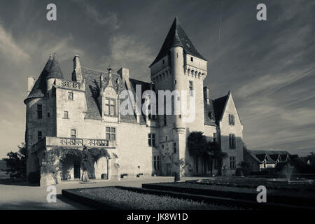 France, région Aquitaine, Département de la Dordogne, Castelnaud-la-Chapelle, Château des Milandes, ancienne demeure de Joséphine Baker danseuse Banque D'Images