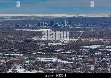 USA, Colorado, Golden View de Denver de Lookout Mountain Banque D'Images