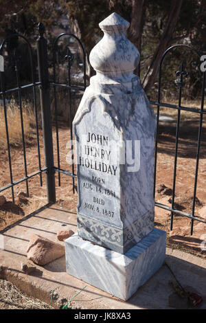 USA, Colorado, Glenwood Springs, tombe du célèbre Western gunfighter Doc Holliday Banque D'Images