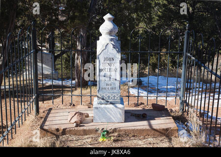 USA, Colorado, Glenwood Springs, tombe du célèbre Western gunfighter Doc Holliday Banque D'Images