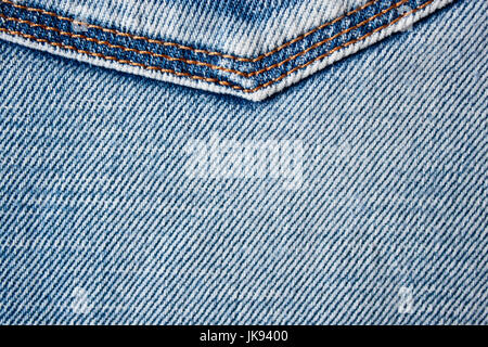 Texture Jeans avec coutures poche Banque D'Images