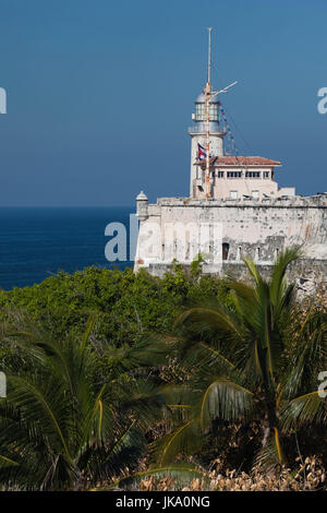 Cuba, La Havane, le Castillo de los Tres Santos Reys del Morro fortress Banque D'Images