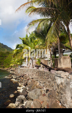 St Vincent et les Grenadines, Saint Vincent, côte sous le vent, Wallilabou Bay, film défini à partir du film Pirates des Caraïbes Banque D'Images