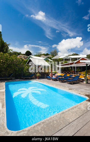 St Vincent et les Grenadines, Saint Vincent, Villa Plage, piscine, hôtel Beachcombers Banque D'Images