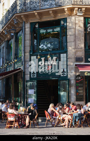 France, Haute-Normandie, Seine-Maritime, Rouen, Place du Vieux Marche, cafés, NR Banque D'Images