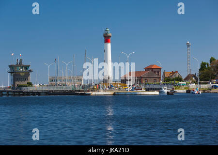 France, Normandie, Calvados, Plages du Débarquement, Ouistreham-Riva Bella, phare de Ouistreham Banque D'Images