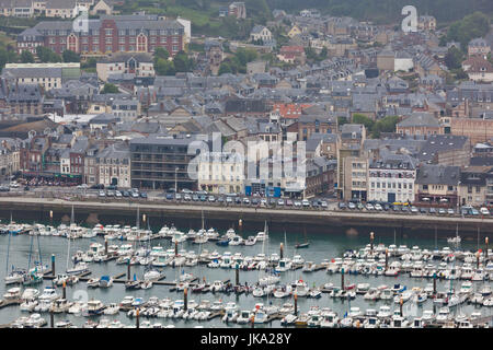 France, Haute-Normandie, Seine-Maritime, Fécamp, augmentation de la vue sur la ville Banque D'Images