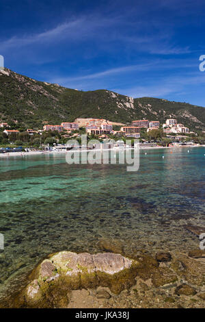 France, Corse, Corse-du-Sud, région de la côte ouest de la Corse, Ajaccio-salon, Scudo, plage de la ville Banque D'Images
