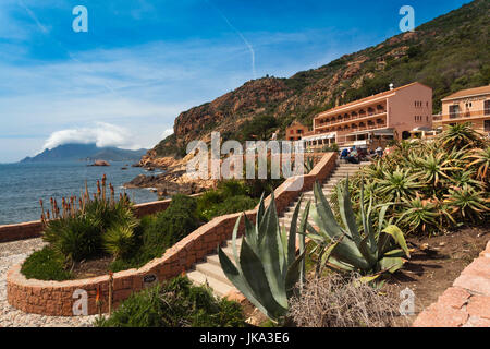 France, Corse, Corse-du-Sud, Calanche Région, Porto, vue sur la ville Banque D'Images