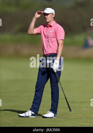 USA's Jordan Spieth au 5ème jour pendant trois de l'Open Championship 2017 à Royal Birkdale Golf Club, Southport. Banque D'Images