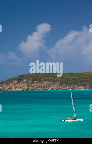 Antigua-et-Barbuda, Antigua, Dickenson Bay, voile Banque D'Images