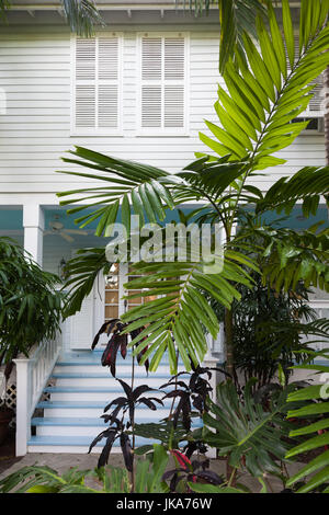 USA, Florida, Florida Keys, Key West, petite maison blanche, ancienne résidence de vacances du président Harry S Truman Banque D'Images