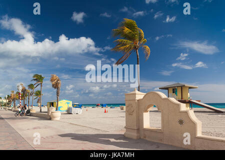 USA, Floride, Hollywood, augmentation de la vue sur la promenade de Hollywood Banque D'Images