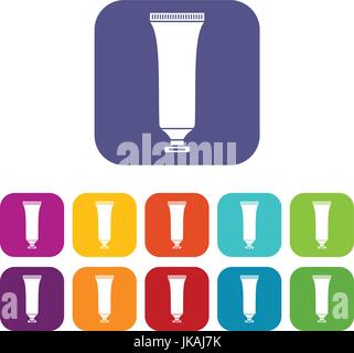 Tube cosmétique icons set Illustration de Vecteur