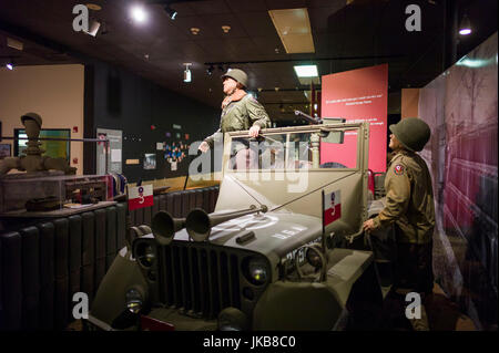 USA, Virginie, Fort Lee, US Army Corps Quartier-maître au musée de Fort Lee, diorama avec le général George S. Patton Banque D'Images