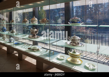 USA, Ohio, Wilmington, Winterthur Museum, musée des arts décoratifs et de l'ancienne maison de Henry Francis Du Pont, Campbell collection de soupières Banque D'Images