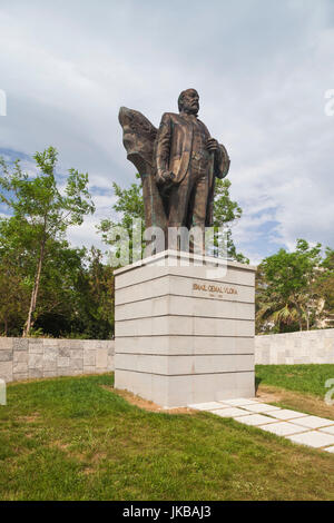 L'Albanie, Vlora, statue de Ismail Qemali Vlora, fighter de l'indépendance de l'Albanie Banque D'Images