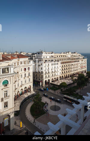 La Grèce, Macédoine centrale, région de Thessalonique, Aristotelous Square, buildlings, elevated view Banque D'Images