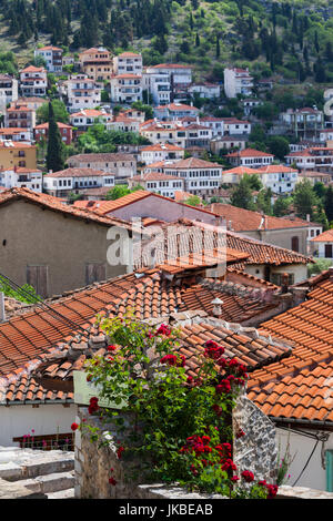 La Grèce, Macédoine occidentale Région, Kastoria, maisons de l'ère ottomane Banque D'Images