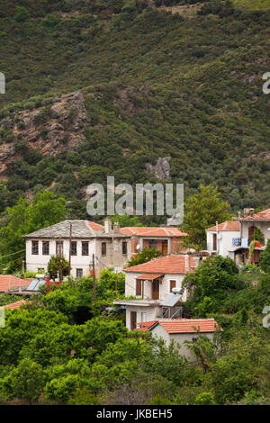 En Grèce, région de Thessalie, Pinakates, péninsule de Pelion, augmentation de la vue sur la ville Banque D'Images