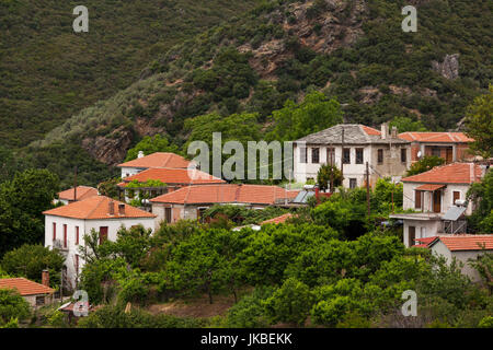 En Grèce, région de Thessalie, Pinakates, péninsule de Pelion, augmentation de la vue sur la ville Banque D'Images