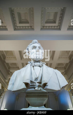 USA, New York, Montpelier, Vermont State House, le buste d'Abraham Lincoln, Larkin Mead, sculpteur Banque D'Images