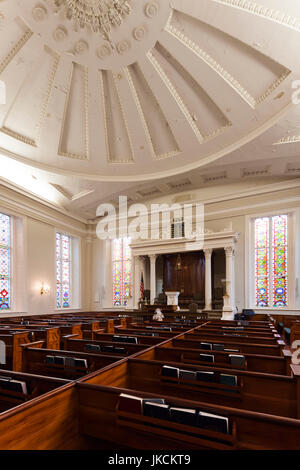 USA, Caroline du Sud, Charleston, Synagogue Kahal Kadosh Beth Elohim, plus ancienne synagogue utilisés aux Etats Unis, de l'intérieur Banque D'Images