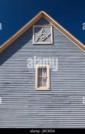 USA, Géorgie, Tifton, Georgia Museum of Agriculture and Historic Village, maison avec Mason sign Banque D'Images