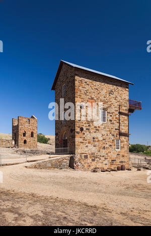 L'Australie, l'Australie du Sud, Burra, ancienne ville minière de cuivre, la mine de Burra, Morphett moteur extérieur de maison, Banque D'Images