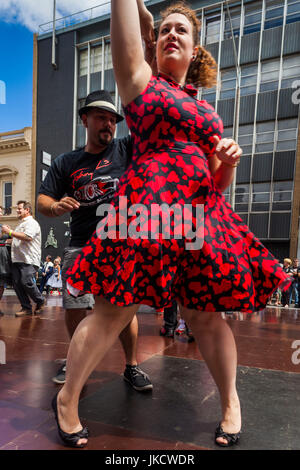 L'Australie, Victoria, Victoria, Ballarat, Ballarat Beat Festival Rockabilly, danseurs, NR Banque D'Images