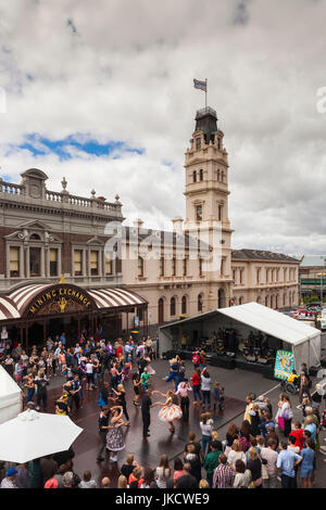 L'Australie, Victoria, Victoria, Ballarat, Ballarat Beat Festival Rockabilly, elevated view Banque D'Images