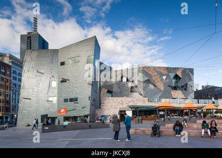 L'Australie, Victoria, Melbourne, VIC, Federation Square, extérieur Banque D'Images