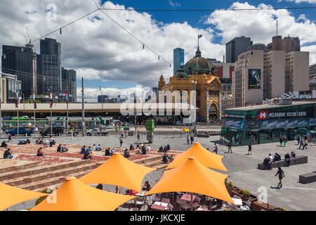 L'Australie, Victoria, Melbourne, VIC, Federation Square, extérieur Banque D'Images