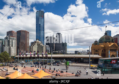 L'Australie, Victoria, Melbourne, VIC, Federation Square, extérieur Banque D'Images