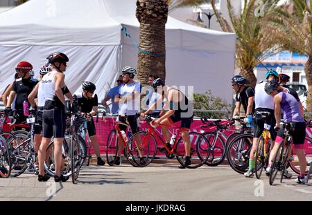 Événement cycliste tournant 26 fornells Minorque Minorque Banque D'Images