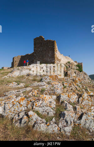 La Roumanie, le Delta du Danube, Sarichioi, ruines de l'Heracleea Cetatea de la forteresse Enisala, 15e siècle Banque D'Images