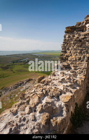 La Roumanie, le Delta du Danube, Sarichioi, ruines de l'Heracleea Cetatea de la forteresse Enisala, 15e siècle Banque D'Images