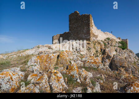 La Roumanie, le Delta du Danube, Sarichioi, ruines de l'Heracleea Cetatea de la forteresse Enisala, 15e siècle Banque D'Images