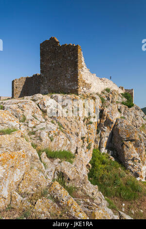 La Roumanie, le Delta du Danube, Sarichioi, ruines de l'Heracleea Cetatea de la forteresse Enisala, 15e siècle Banque D'Images