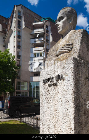 La Roumanie, la Transylvanie, Targu Mures, statue pour le compositeur hongrois Bela Bartok, né dans ce qui est aujourd'hui en Roumanie Banque D'Images