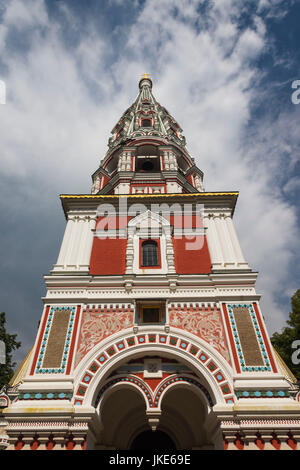 La Bulgarie, montagnes centrales, Shipka, Shipka Monastère, Nativité Memorial Church, construit en 1902 pour commémorer les soldats russes qui sont morts dans la bataille de la passe de Shipka en 1877, extérieur Banque D'Images