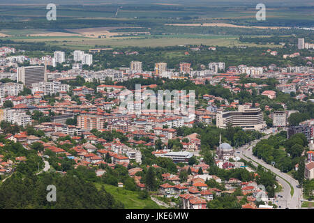 La Bulgarie, montagnes centrales, Shumen, augmentation de la ville depuis la forteresse Shumen Banque D'Images