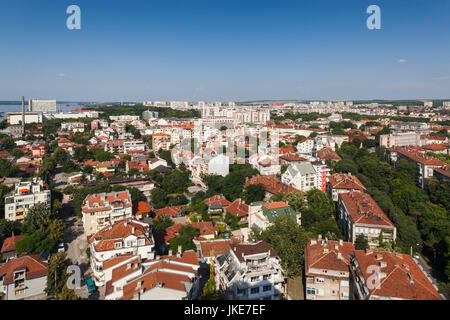 La Bulgarie, Danube et des plaines du Nord, Ruse, augmentation de la vue sur la ville Banque D'Images