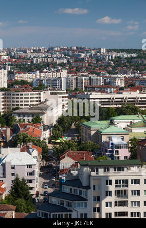 La Bulgarie, Danube et des plaines du Nord, Ruse, augmentation de la vue sur la ville Banque D'Images