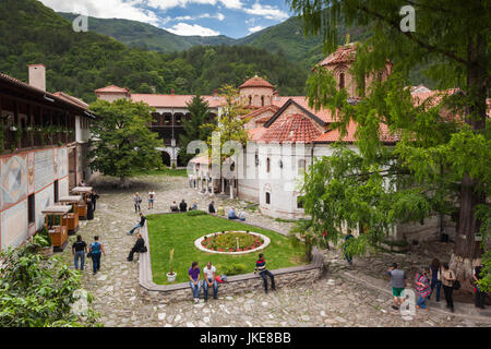 La Bulgarie, le Sud de montagnes, Bachkovo, Bachkovo Monastery, le deuxième plus grand monastère de Bulgarie, extertior Banque D'Images