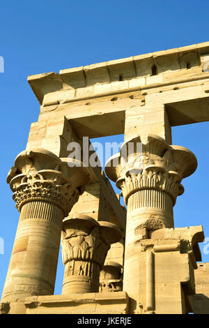 Egypte, Assouan, Philae Tempel von auf der Insel Agilkia, kiosque des Kaiser Auguste (auch) Trajanskiosk Banque D'Images