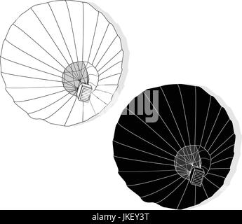 Hot Air Balloon montgolfier / illustration fine Illustration de Vecteur